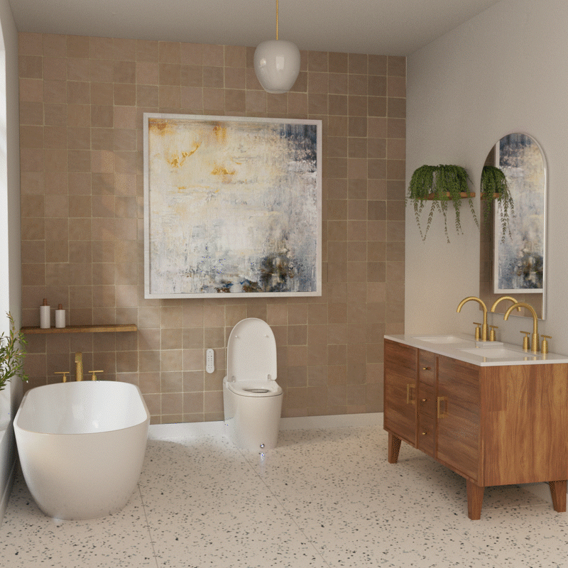 Brondell Coit KBT-900 Integrated Smart Bidet Toilet, Elongated, 1.28 GPF