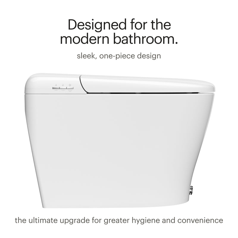 Brondell Coit KBT-900 Integrated Smart Bidet Toilet, Elongated, 1.28 GPF