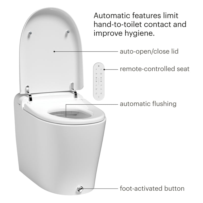 Brondell Coit KBT-900 Integrated Smart Bidet Toilet, Elongated, 1.28 GPF