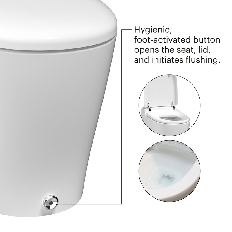 Brondell Coit KBT-900 Integrated Smart Bidet Toilet, Elongated, 1.28 GPF