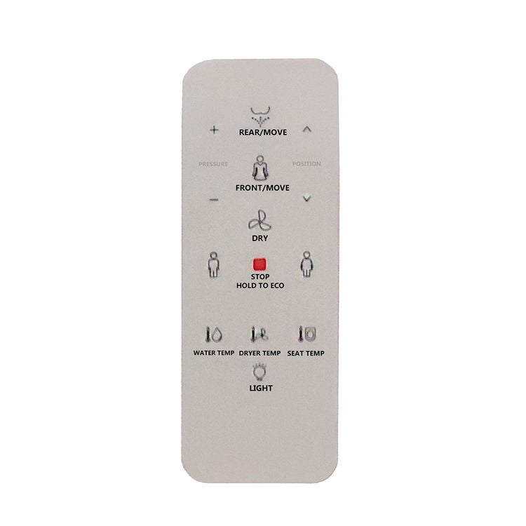 Trone Doccia BS2G Electronic Bidet Toilet Seat with Remote, Elongated, White