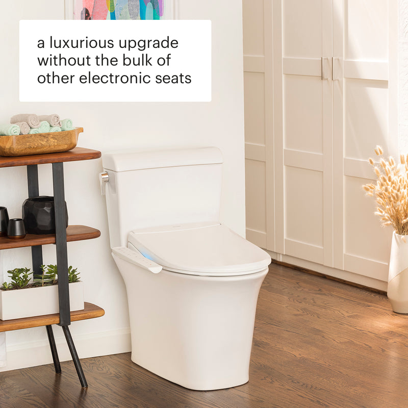 Brondell Swash Thinline T22 Luxury Bidet Toilet Seat with Side Arm Control, White