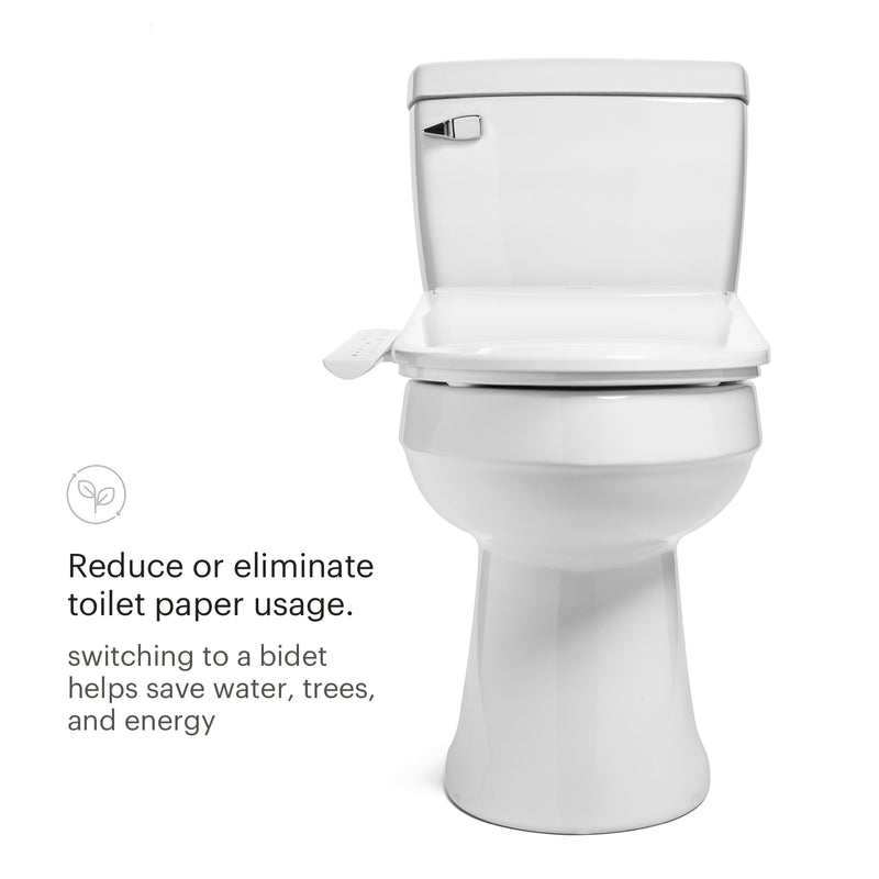 Brondell Swash Thinline T22 Luxury Bidet Toilet Seat with Side Arm Control, White
