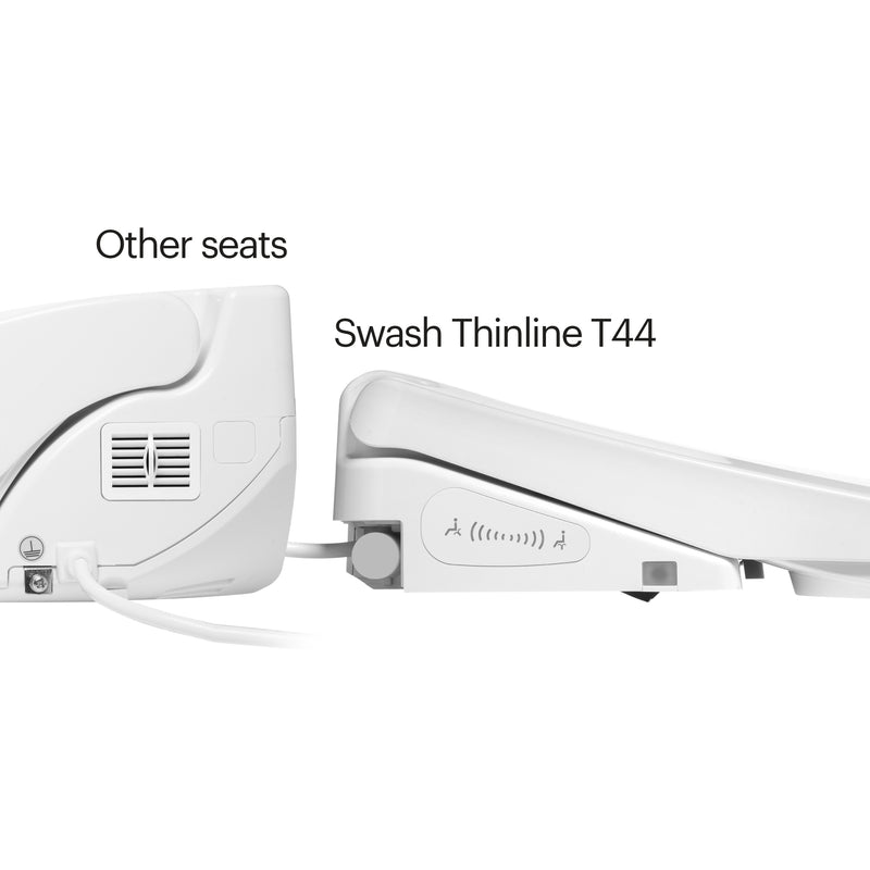 Brondell Swash Thinline T44 Luxury Bidet Toilet Seat with Remote, White