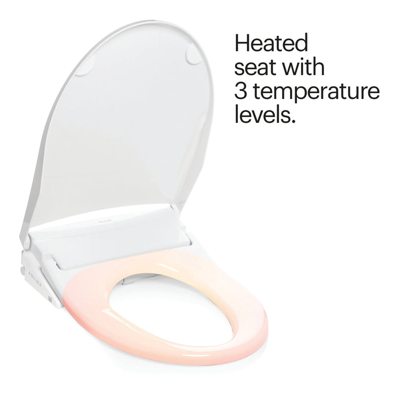 Brondell Swash Thinline T44 Luxury Bidet Toilet Seat with Remote, White
