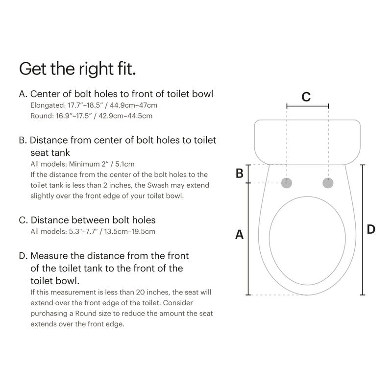 Brondell Swash Thinline T44 Luxury Bidet Toilet Seat with Remote, White