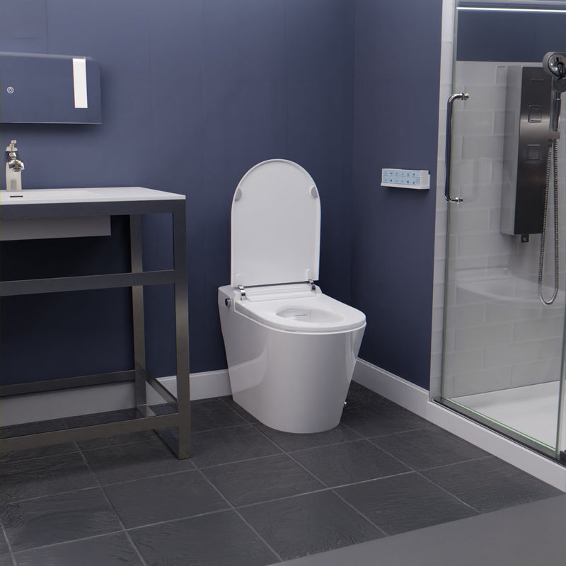 ANZZI ENVO Echo Smart Bidet Toilet, 1.28 GPF, Touchless with UV Nozzle Sterilization
