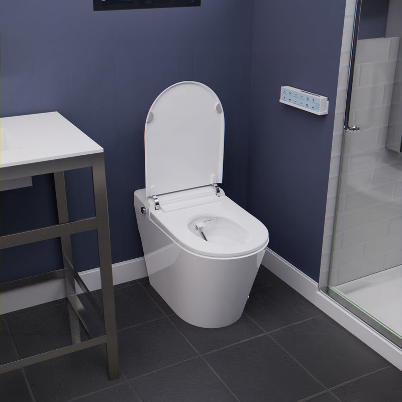 ANZZI ENVO Echo Smart Bidet Toilet, 1.28 GPF, Touchless with UV Nozzle Sterilization