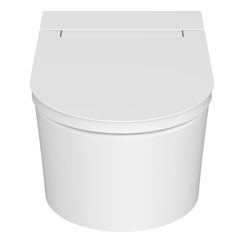 ANZZI Smart Wall-Hung Bidet Toilet with Auto Lid, Heated Seat, Dryer & Remote Control, White