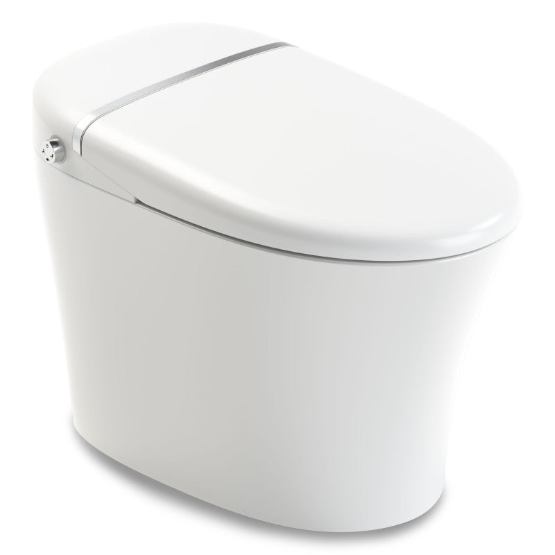 ANZZI ENVO Aura Smart Bidet Toilet, 1.28 GPF, with Remote, Auto Flush & Heated Seat, White